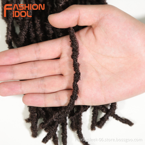 18 Inches Nu Locs Crochet Hair Long Black Soft Goddess Faux Locs Crochet Hair Natural Wavy Dreadlock Synthetic Hair Extensions